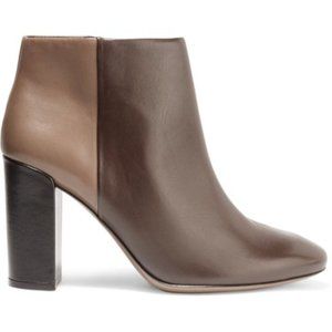 NWT  Tory Burch® Brown/Beige Bowie Two-tone Leather Boots/Booties